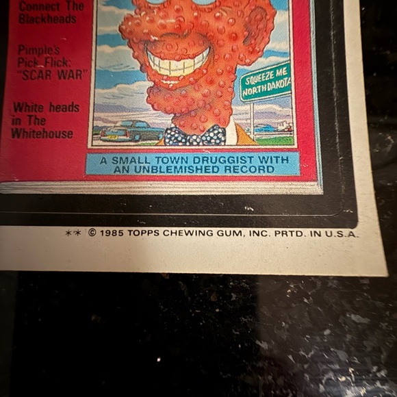 Topps Pimple Pop Stars Trading Card - Red and Blue - Picture 2 of 3